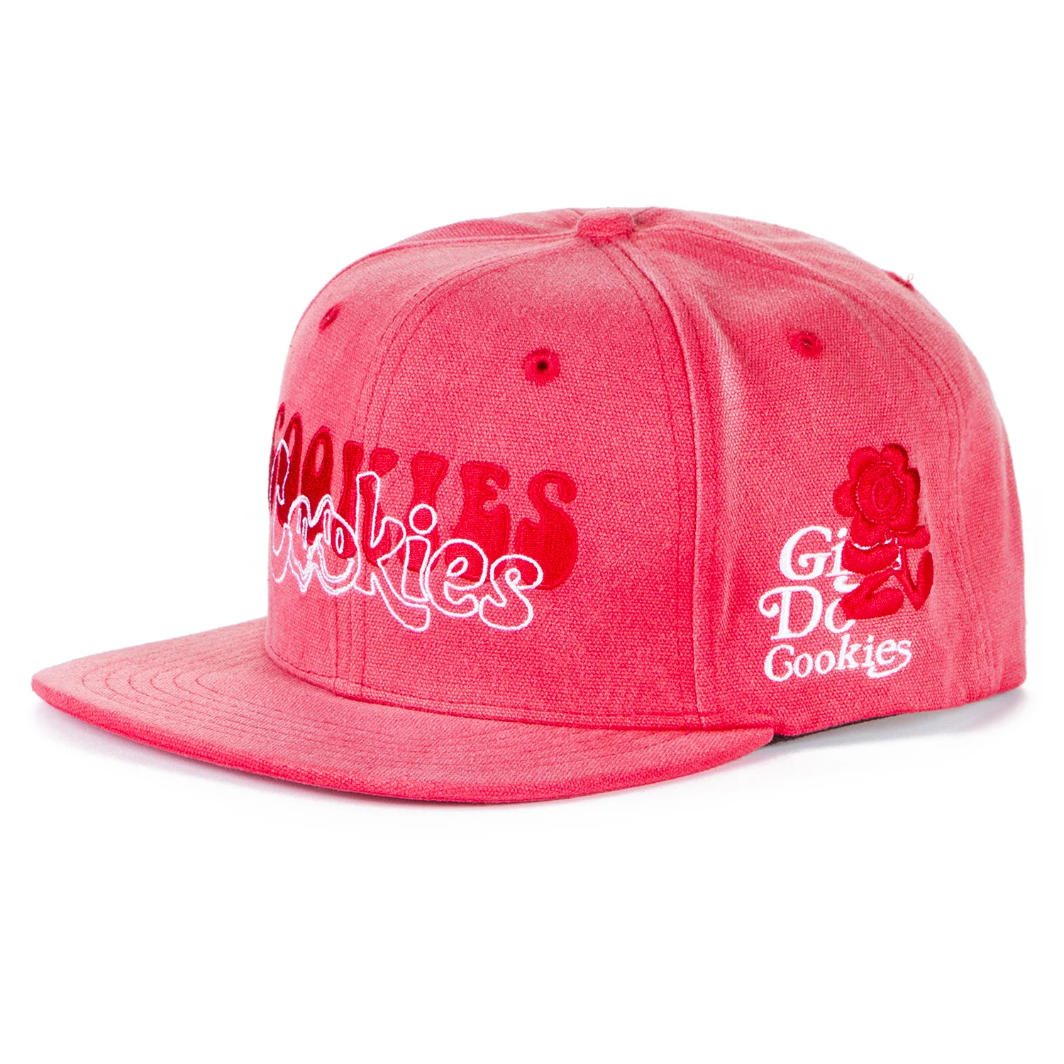 Florist Snapback With Front, Side And Back Panel Embroidery Artwork