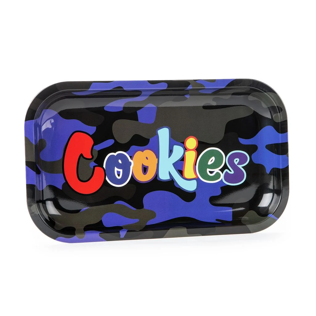 Cookies Blue Camo Medium Metal Tray 6 Cookies Blue Camo Medium Metal Tray