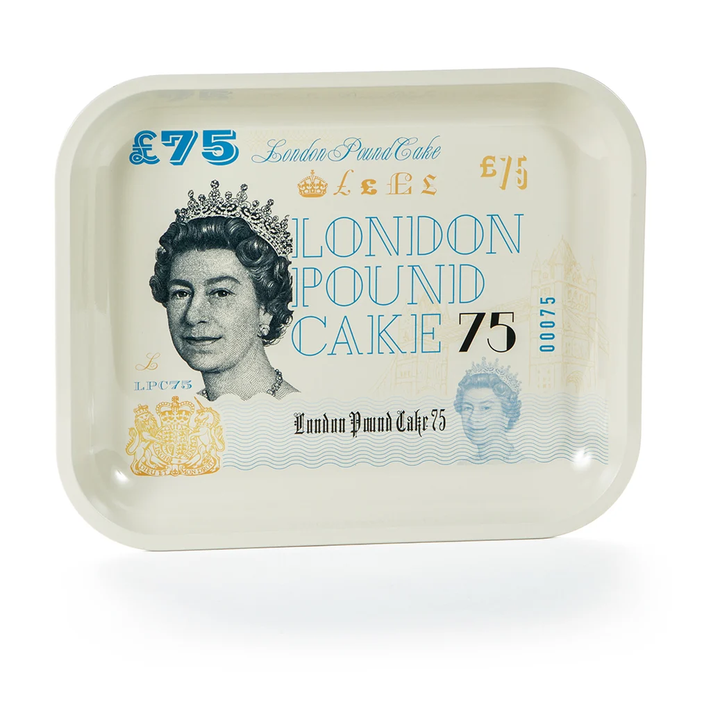 Large Cookies London Pound Cake Metal Tray